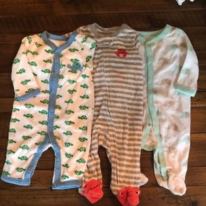 Terry cloth baby boy sleep n’ play bundle